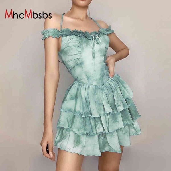 

women slash neck bodycon mini dress halter pleated vintage bubble princess dresses summer fairy grunge y2k clothes 210517, Black;gray