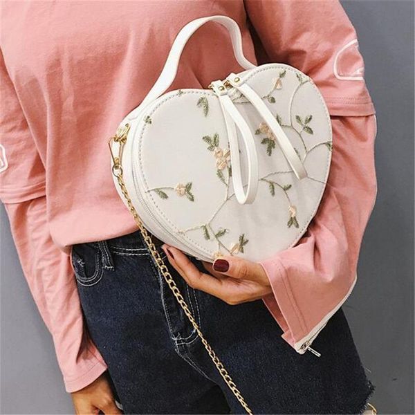 

evening bags 2021 leather women shoulder bag messenger crossbody fashion female heart-shaped handbag tote