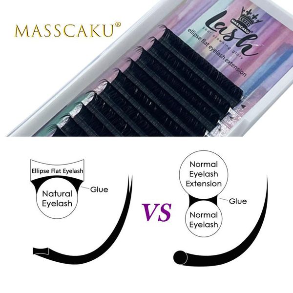 

sample masscaku lash vendor wholesale c/d curl all size flat with packaging box eyelash extension false eyelashes