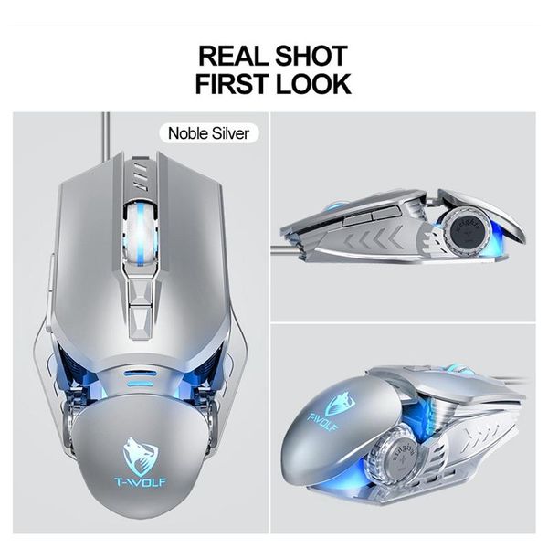 

wired mice ergonomic gaming mouse 7 key rgb backlight 6400 dpi girls cute mechanical macro definition computer accesorios