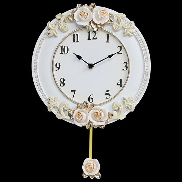 

wall clocks silent clock pendulum vintage european kitchen unique orologio da parete watches home decor 60wc