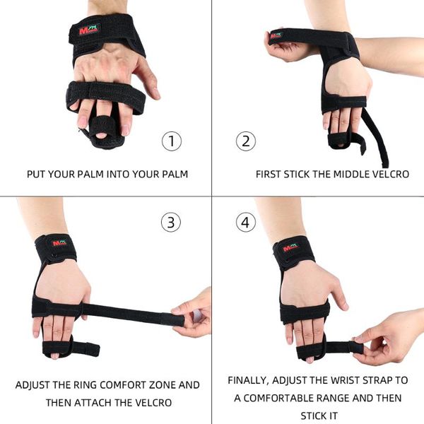 

wrist support 1pcs finger splint for knuckle immobilization fractures pain relief malleable metallic hand, Black;red
