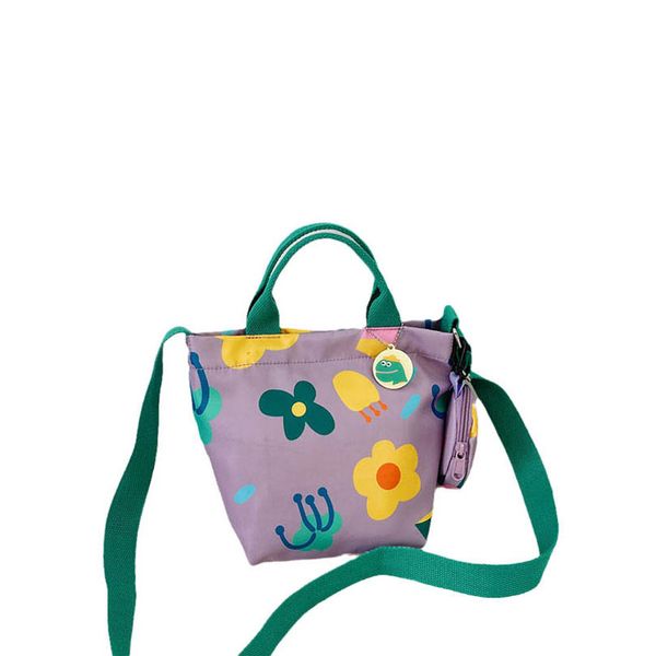 

girls handbags kids bags children accessories casual canvas childrens cute flower backpack shoulder messenger bag purse b8440, Black