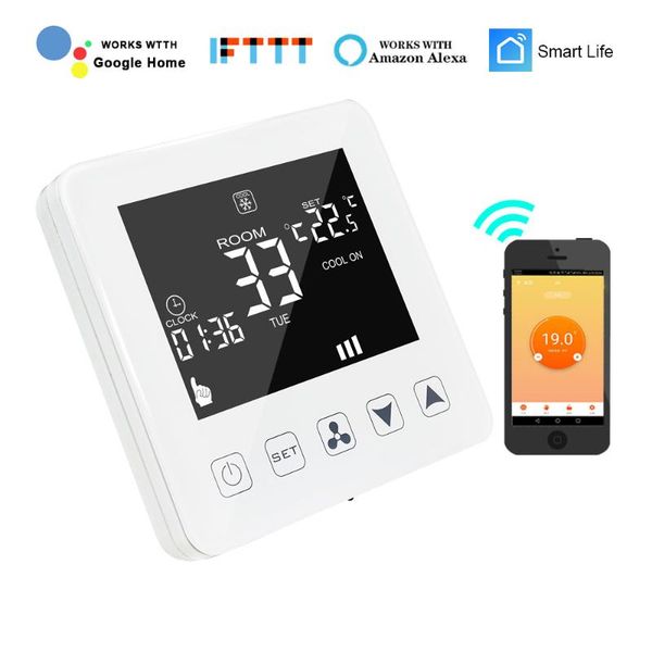 

smart home control 5a wifi thermostat temperature controller for air conditioning fan coil unit with google alexa life