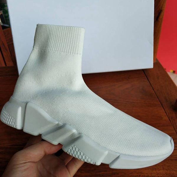 

2021 sell well sock men women casual shoes platform sneaker beige yellow black pink whit red neon flat fashion sports size 35-45 with box by