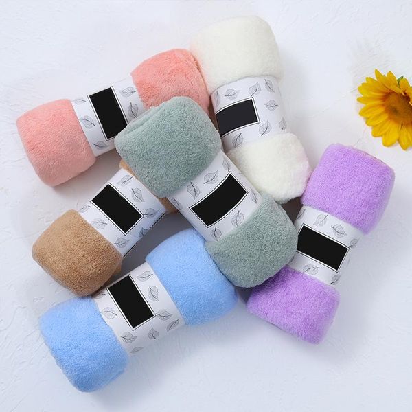 

30*60cm soft corals fleece towel well-absorbing bath for home hand face shower won't solid colors nds