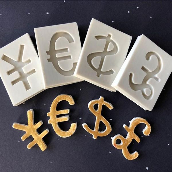 

cake tools 3d currency symbol shape silicone mold sugarcraft chocolate moulds bakeware diy kitchen fondant decorating