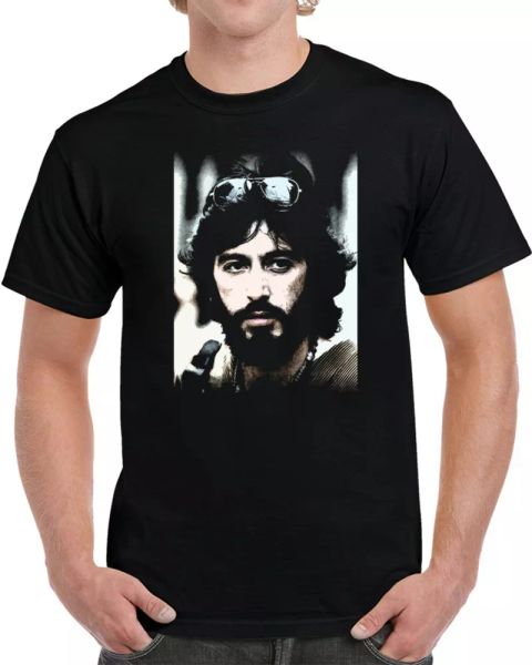 

serpico al pacino 70s cop cult movie fan t shirt, White;black