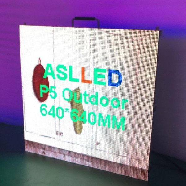 

die-cast aluminum cabinet led display screen p5 outdoor waterproof panel 640*640mm