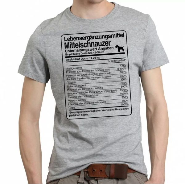 

t-shirt dose medium schnauzer life supplements siviwonder schnauzer, White;black