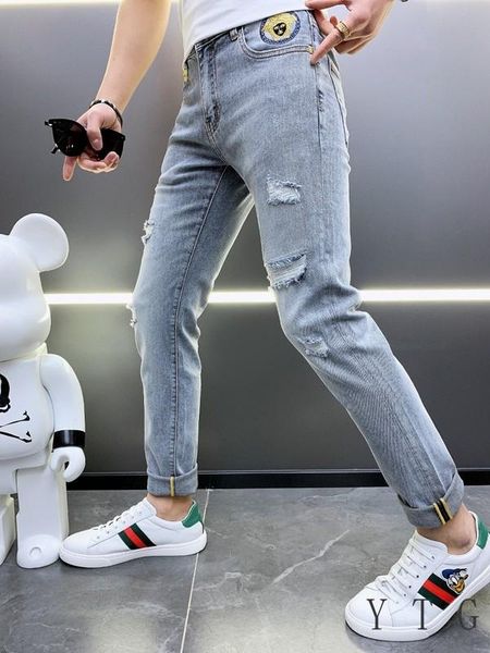 

men's pants jeans in spring and summer of 2021, Black