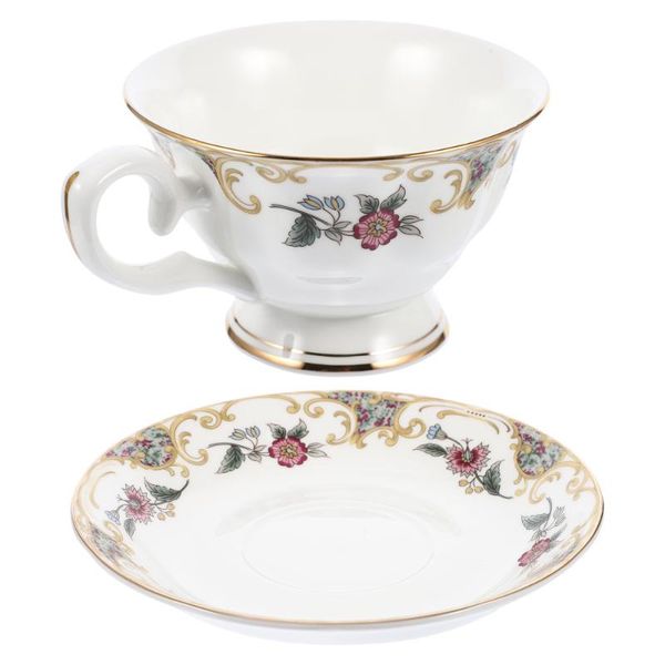 

mugs 1 set european style cup coffee drinking with tray (assorted color)