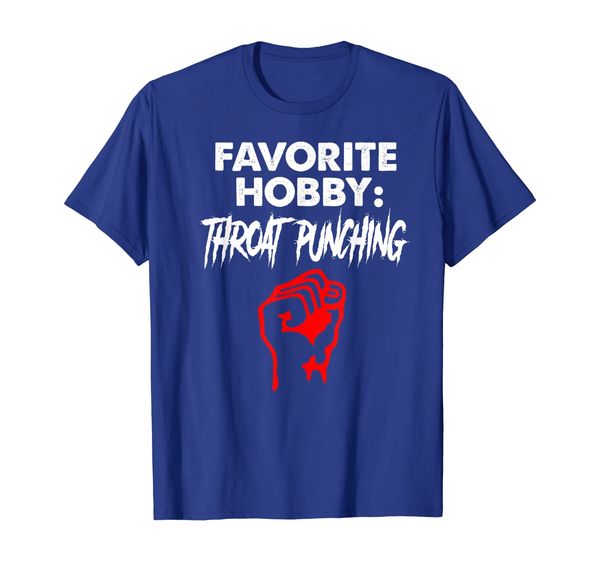 

favorite hobby throat punching t-shirt, White;black