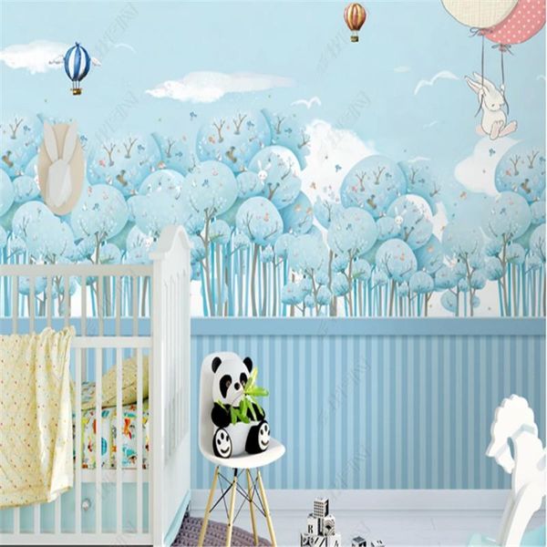 

wallpapers hand painted kid's room wallpaper air balloon sky children's background wall papers home decor mural papel de parede