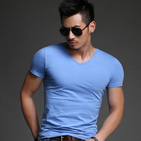 

10306- short-sleeved t-shirt men's striped t-shirts, White;black