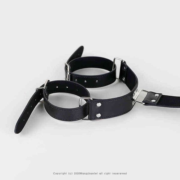 NXYSm Bondage Leder-Bondage-Handschellen, BDSM-Armbinder, Zurückhaltung, Arme hinter dem Rücken, Zwangsjacke, Sexspielzeug für Paare, 1126