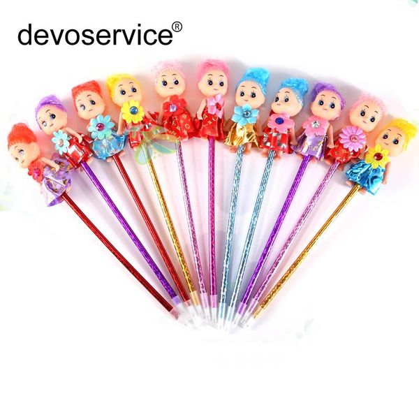 

1pc cute baby girl plastic ballpointpen 0.5mm pens novelty ball pen creative items korean stationery students supplies ballpoint, Blue;orange