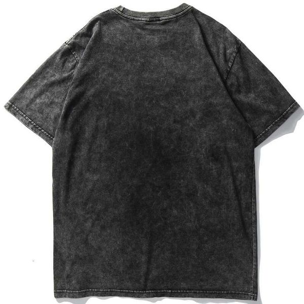 

men's t-shirts polo shirt distressed t shirt men letter printed streetwear harajuku summer short sleeve hip hop t-shirt cotton o-neck, White;black
