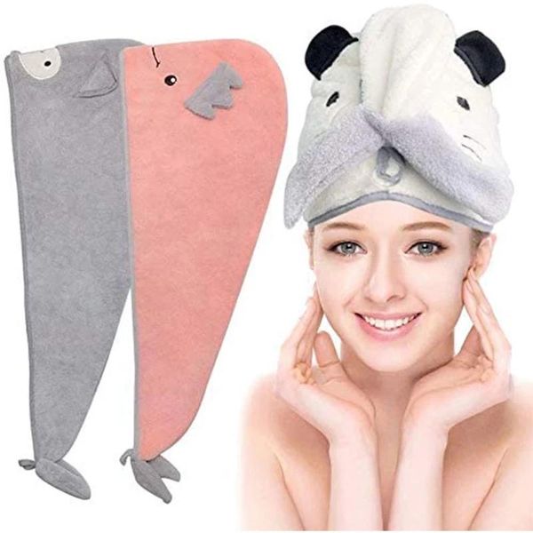 

towel hair for home microfiber magic wipes cap girl's cute drying long quickly dry women's