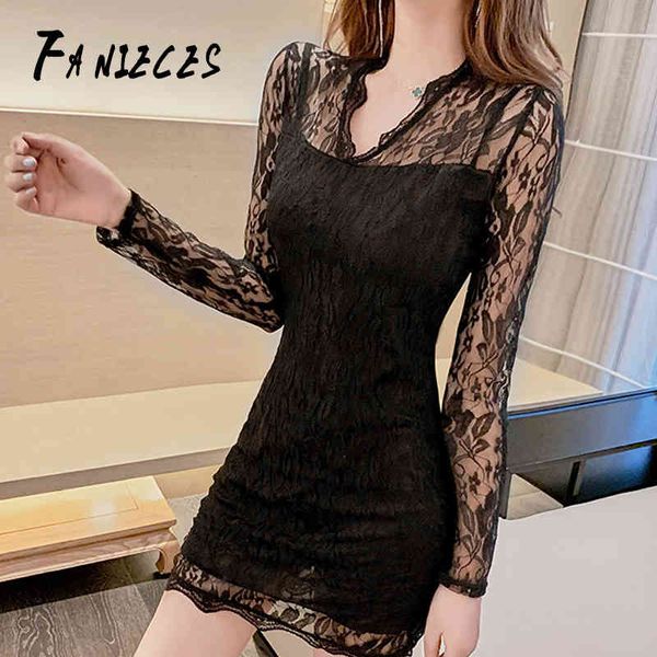 

summer women v-neck lace mini dress office lady slim stretch bodycon dresses elegant strength vestidos drop 210520, Black;gray