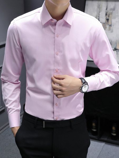 

men solid button through shirt u83n#, White;black