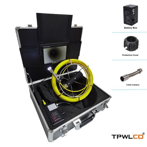 

cameras 5.5mm diameter 20m cable pipe inspection video camera,17mm 1000tvl lens drain sewer pipeline industrial endoscope system 4500mah