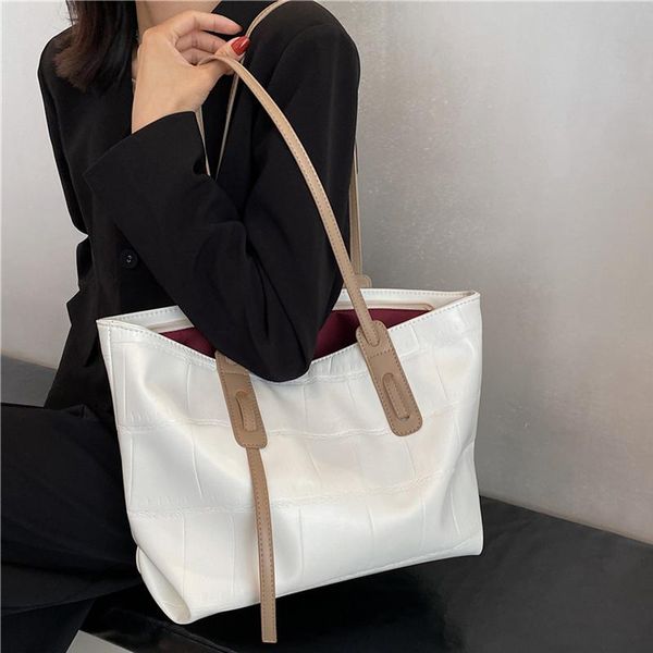 

evening bags pu leather large capacity handbags for women 2021 luxury designer lady travel big tote bag shopping shopper shoulder sac