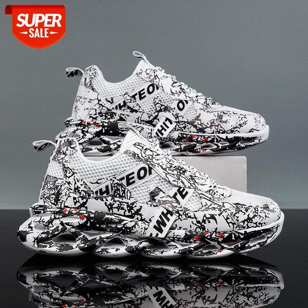 

summer men's shoes korean low-cut mesh graffiti old fashion trend breathable casual sports #iv4v