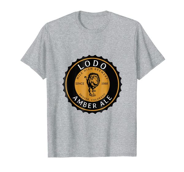 

mile high brewery lodo amber ale beer logo novelty tshirt, White;black