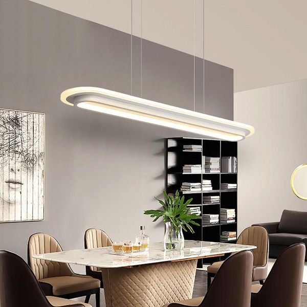 

pendant lamps dining room chandelier creative personality nordic bar counter led simple modern long strip office