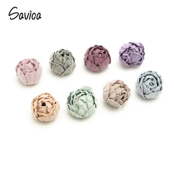 

Savica 10pcs 1.5cm Bud Artificial Flowers For Wedding Home Garment Decoration DIY Scrapbooking Flores Accessories Crafts LX303 Decorative