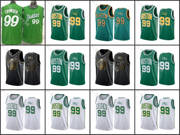 

boston celtics men green #99 tacko fall retro basketball jersey, Black