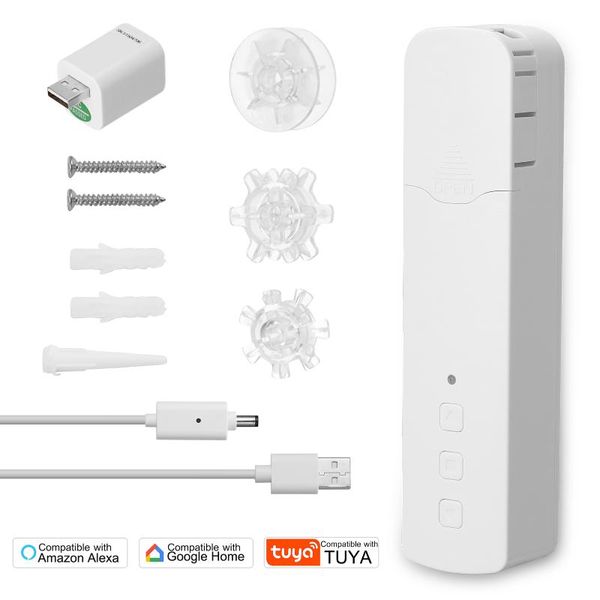 

smart home control tuya wifi intelligent pull bead curtain motor electric motors compatible with alexa google usb receiver