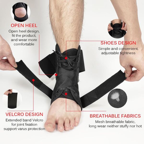 

ankle support protector elastic bandage sprain prevention swelling achilles tendonitis sports fitness accessories brace, Blue;black