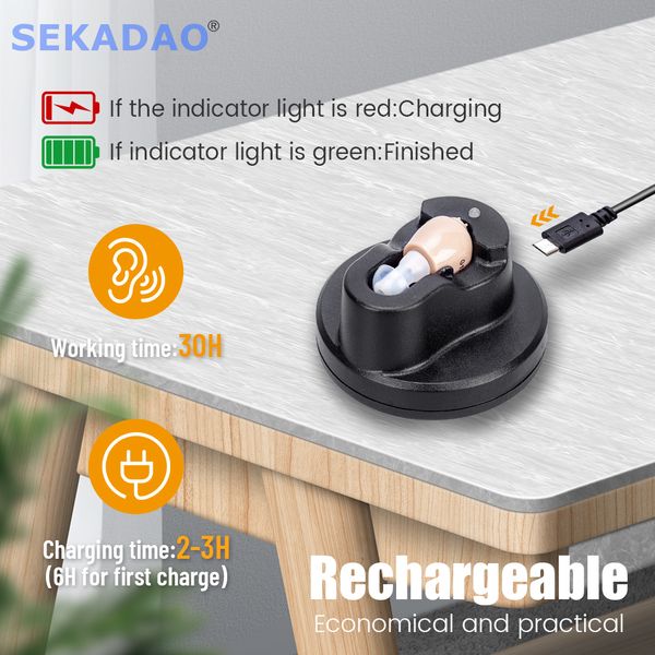 

2021 medical rechargeable hearing aid mini hearing aids sound amplifier wireless in ear hearing device for adults & seniorsscouts