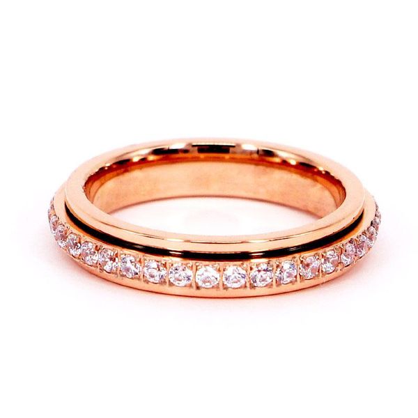 

wedding rings design rotatable shiny zircon ring titanium steel woman promise jewelry love brand anillo gift, Slivery;golden