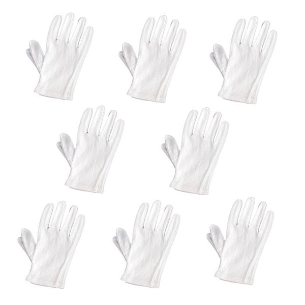 

disposable gloves lightweight nylon protective glove film handling working - 8 pairs/set (white)