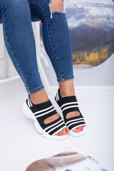 

sandals women's black white knitwear sports shoes