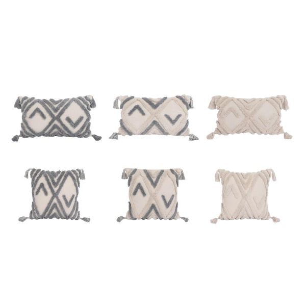 

cushion/decorative pillow vintage moroccan style cover beige geometric tufted cushion coffee bar home decoration hidden zip open