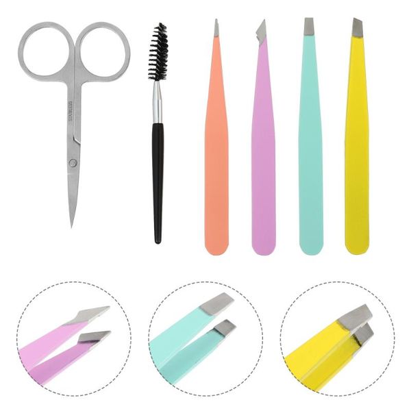

eyebrow tools & stencils 1 set durable hair scissor stainless steel eye brow clip