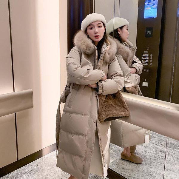 

women's down & parkas 2021 winter women's cotton padded clothes medium long korean loose large thickened foreign trade c, Black