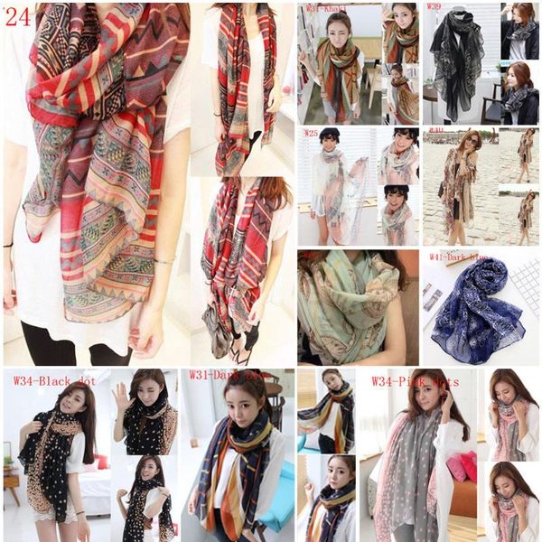 

scarves 2021 brand women soft long neck large scarf wrap shawl pashmina stole scarve chiffon cotton, Blue;gray