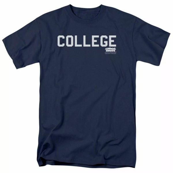 

Animal House College T Shirt Mens Licensed Classic Movie Tee Navy, White;black