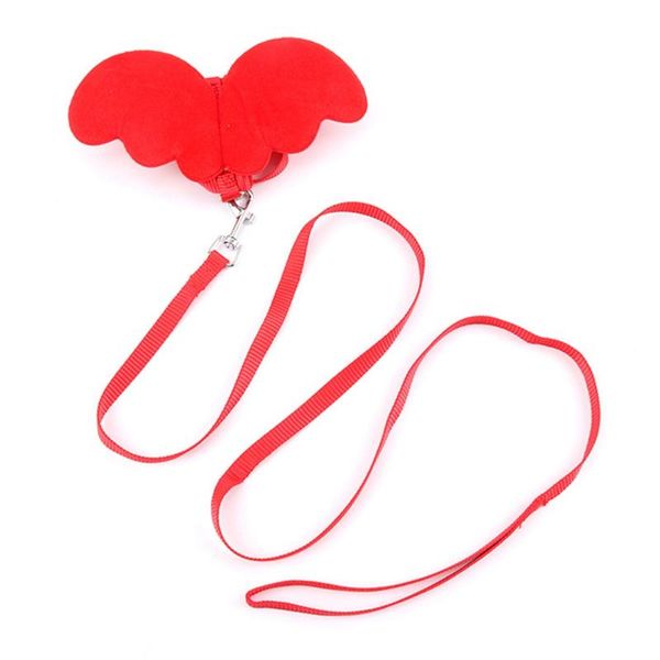

cat collars & leads cute angel wing small dog harness and leash set adjustable puppy nylon strap collar pet walking for cats