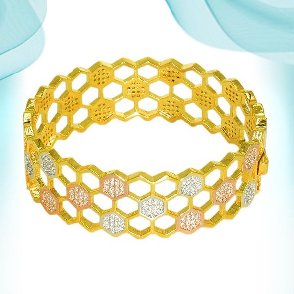 

bangle honeycomb diamond bracelet build love nest wide version cuff charm bangles jewelry crystal stone, Black