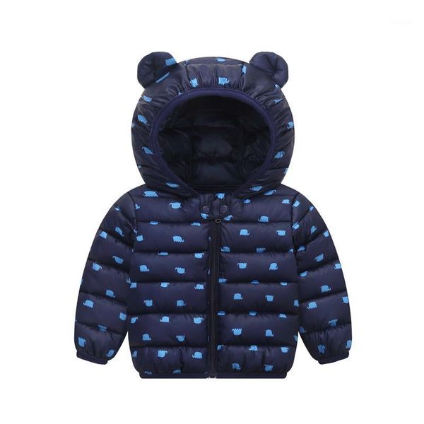 

family matching outfits 2022 baby girls hooded down jackets for kids coats autumn boys cartoon warm jacket coat outerw tnco1111, Blue