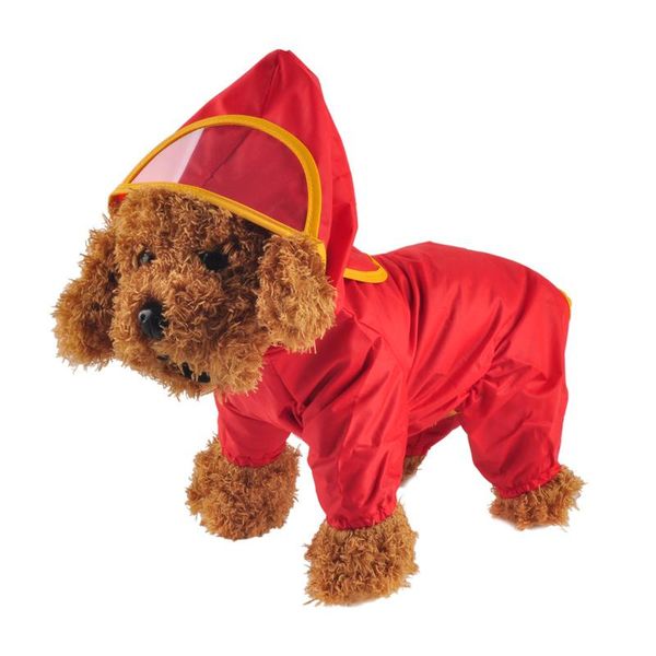 

dog apparel pet hoody jacket rain coat pets dogs solid raincoat clothes slicker jumpsuit chubasqueros para perros poncho ropa perro