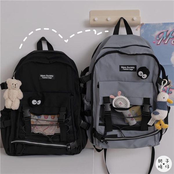 

tooling large-capacity backpack male korean version wild girl school bag student