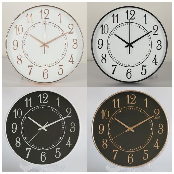 

wall clocks [12-inch 30cm] noiseless hanging clock creative fashion home living room stereo digital simple