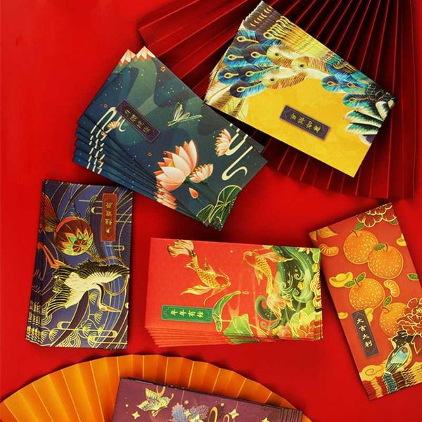 

gift wrap zl printed bronzing year red envelopes pearl paper envelope bag chinese spring festival wedding 12 pcs
